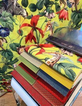 London-Fabric-Company-Jab-textured-outdoor-giraffe-monkeys-zebras-flowers-fabrics